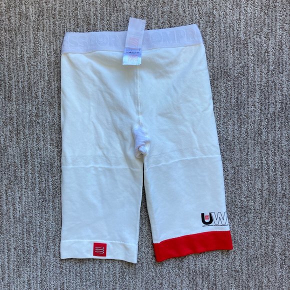 New Men's XS Compressport Triathlon Compression Shorts White - Picture 2 of 3